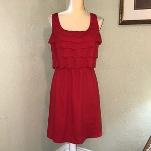 Gianni Bini Red Sleeveless Crepe Dress Medium